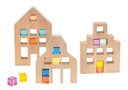 Holzhäuser für Acryl Würfel 3er Set
