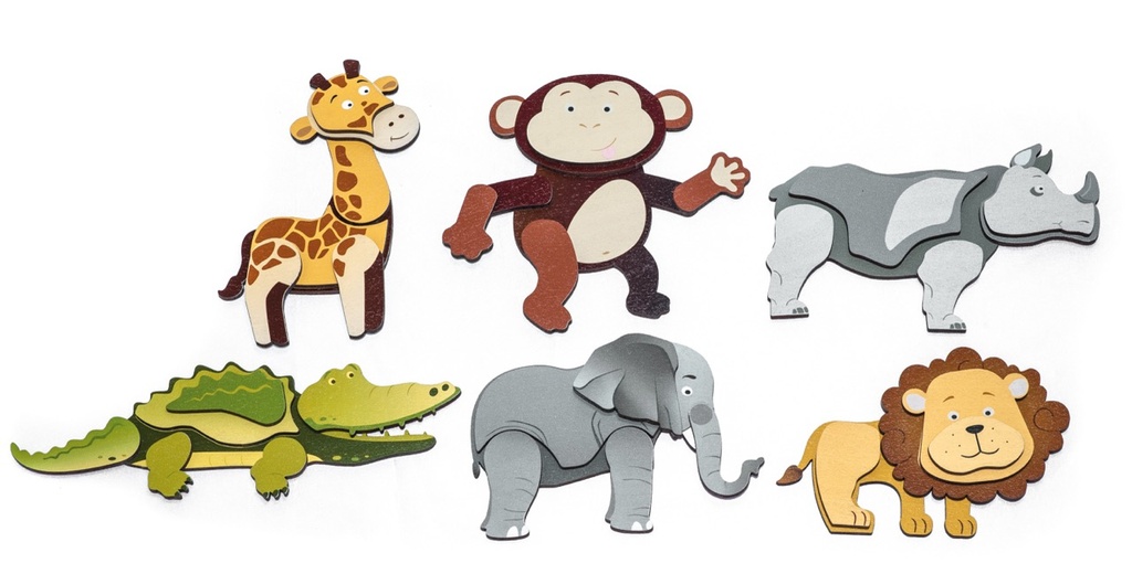 Magnetpuzzle Wildtiere 