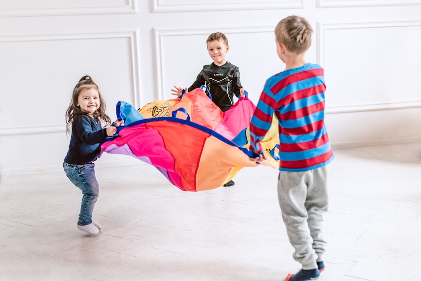 Spiel - Fallschirm 3m, 28 Griffe