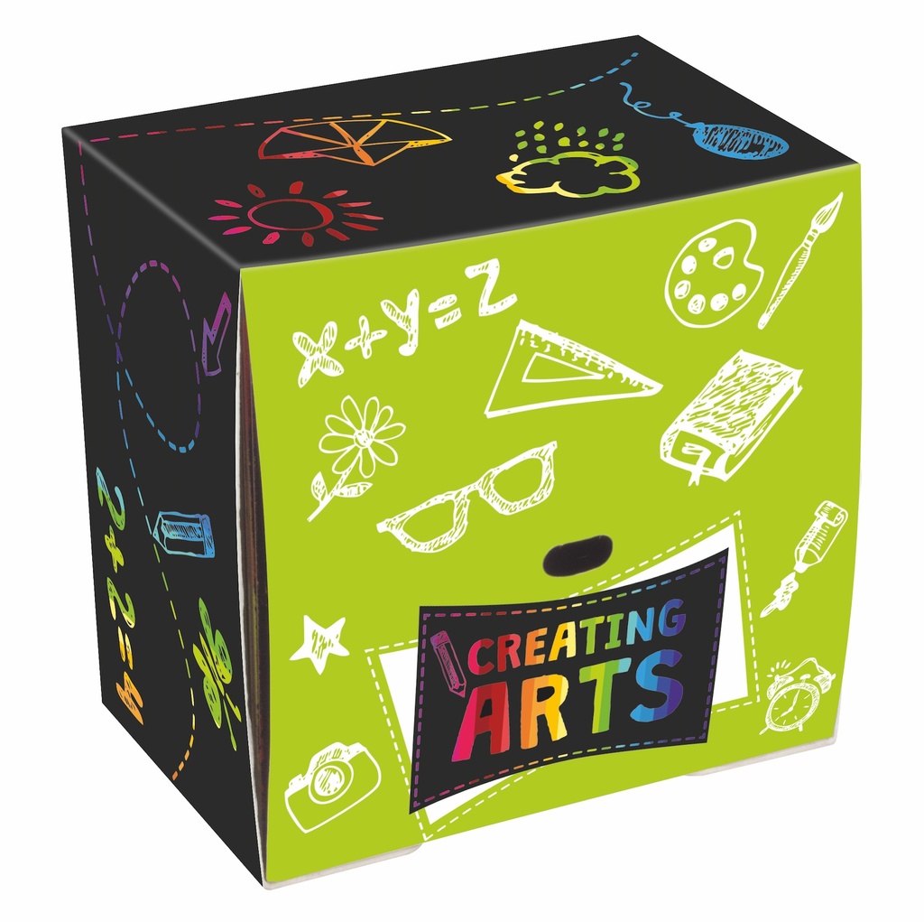 Kratzblätter (200 Blätter + 24 Stifte)