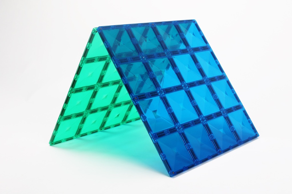 Connetix - Bauplatten 2er - Blue & Green