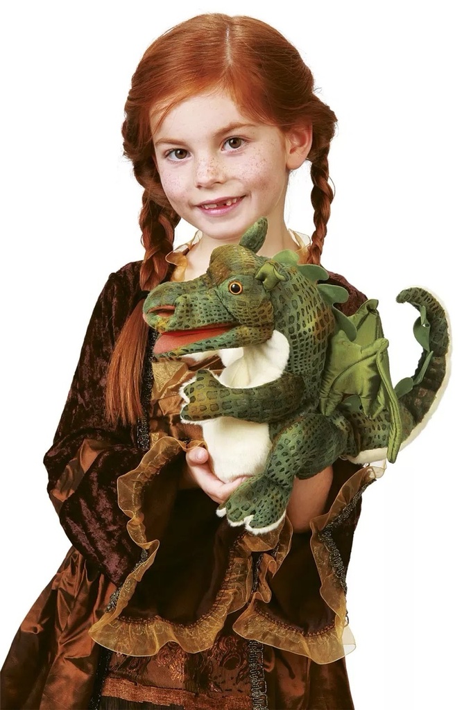 Handpuppe Baby Drache