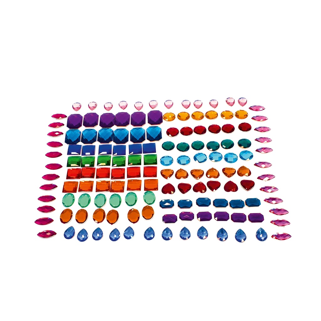 Glitzersteine bunt - Formenmix