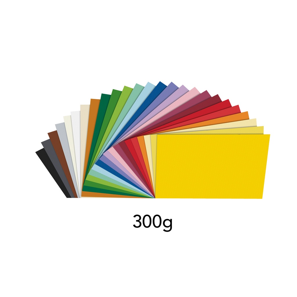 Fotokarton A4, 250 Blatt, 300g, 25 Farben sortiert