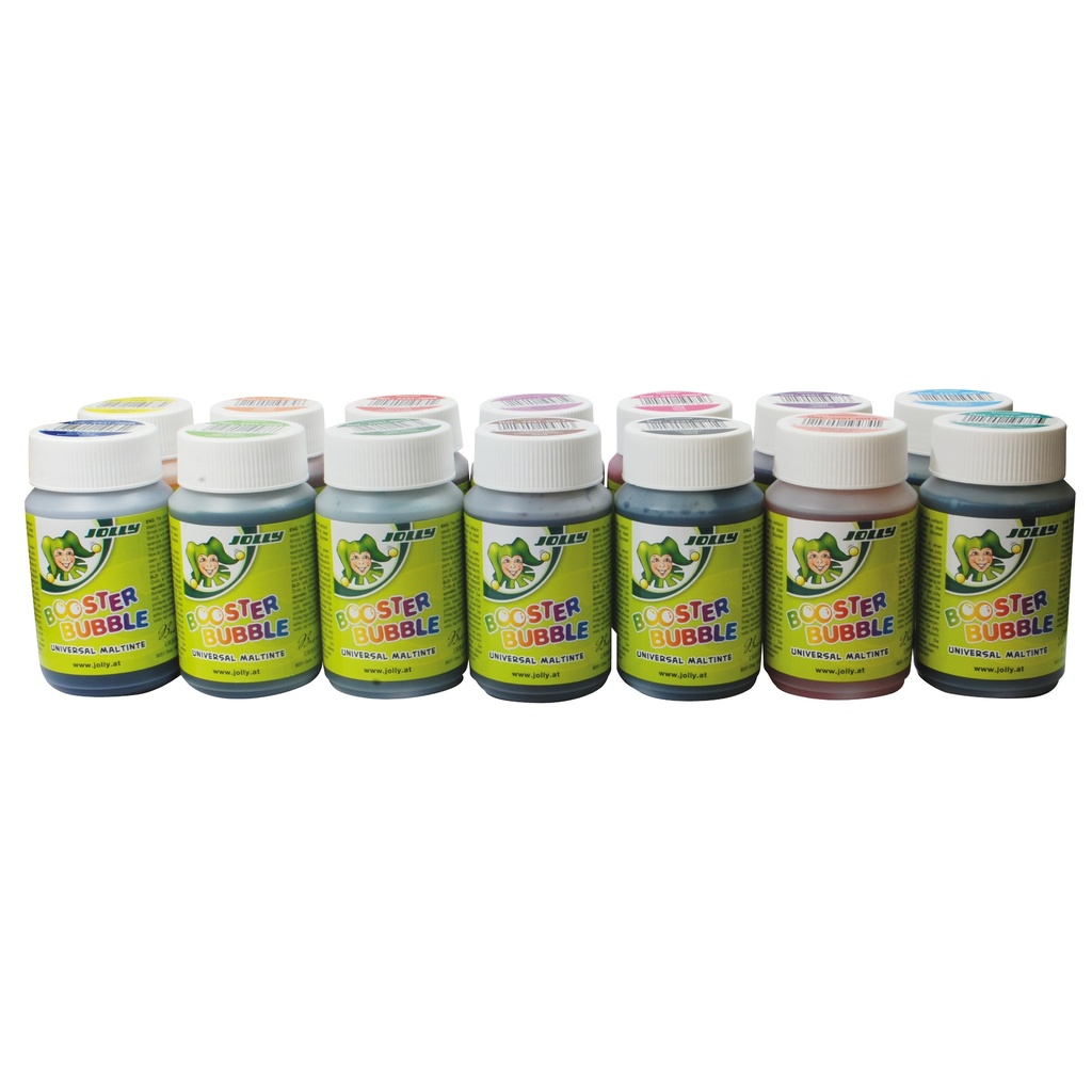 JOLLY Tintenfläschchen Boosterbubble, 14 Farben sort. 100 ml