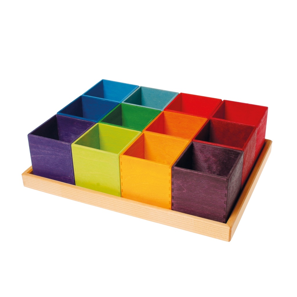 Regenbogen - Holzkisten 12er 