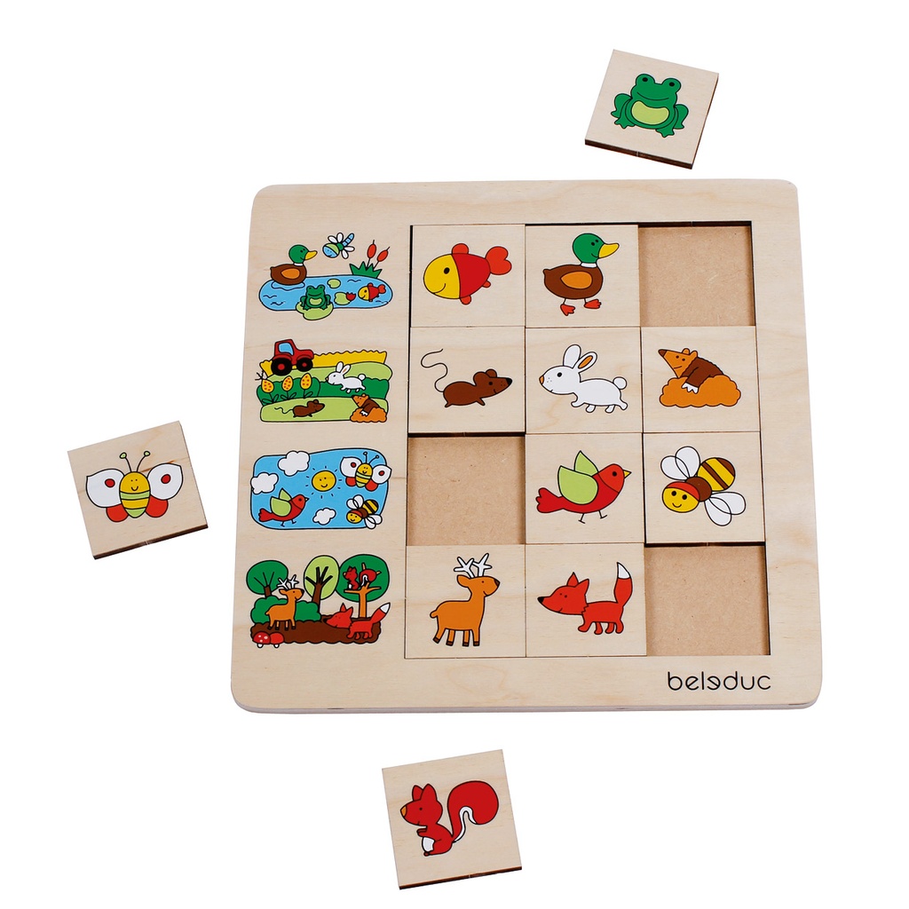 Holz Sortierpuzzle - Lebensräume