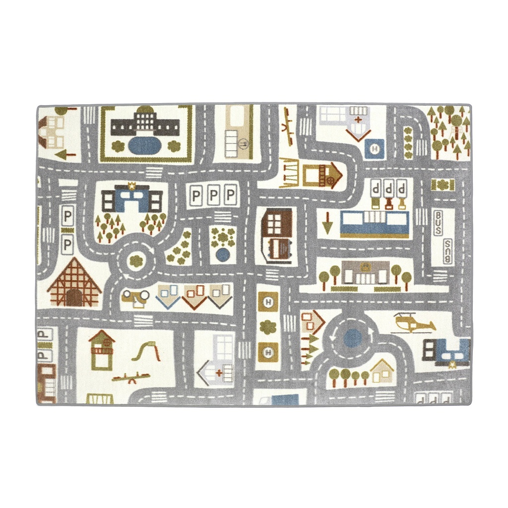 Bauecken Teppich LR - Deluxe mit Stadtoptik