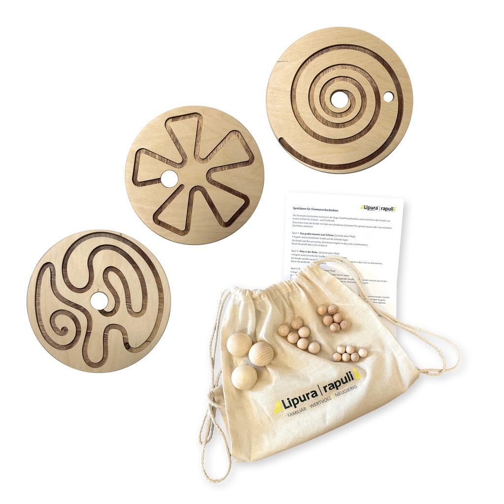 Feinmotorikscheiben 3er Set inkl. Kugel-Set