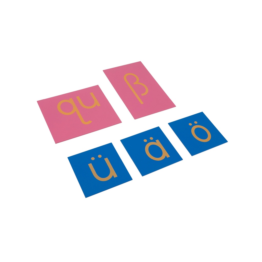 Sandpapierkleinbuchstaben - Ergänzungssatz (deutsche Sprache)