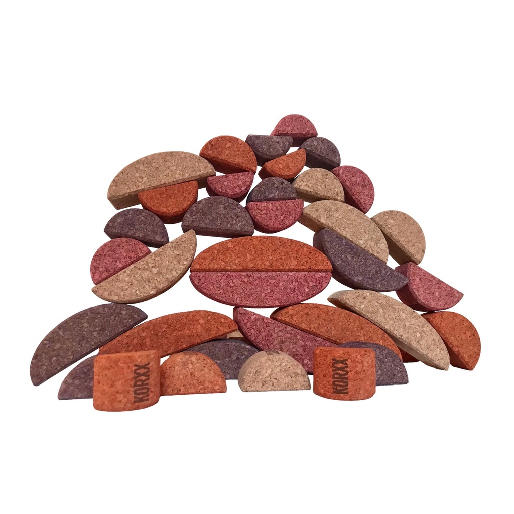 Korkbausteine - 42er Natur Halbe 