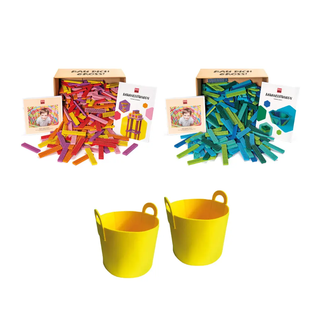 1.200 Bioblo Set + 2 Körbe