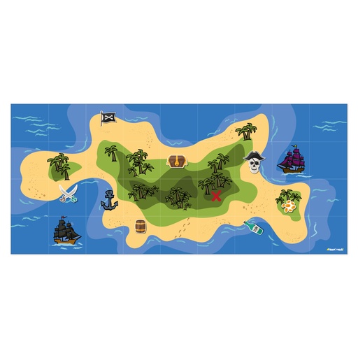 [104223] Bee-Bot® & Blue-Bot® Matte - Schatzinsel