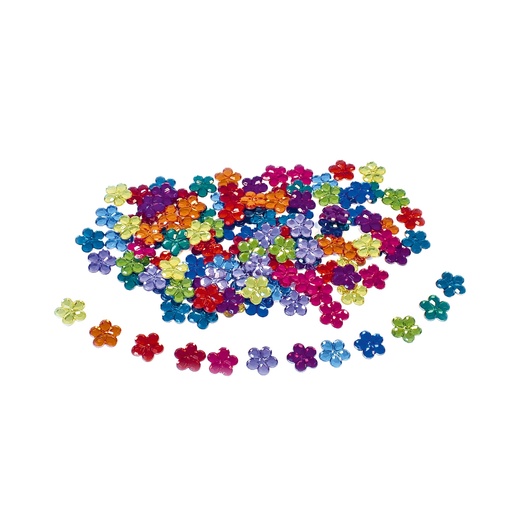 [103023] Glitzersteine bunt - Blumen