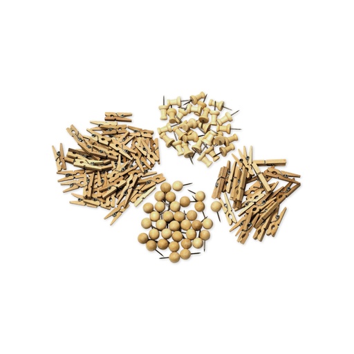 [115055] Pinnnadeln und Klammern aus Holz