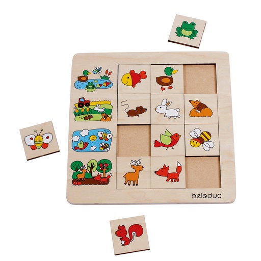 [A104344] Holz Sortierpuzzle - Lebensräume