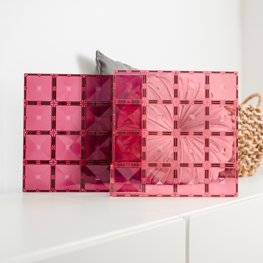 [103535] Connetix - Bauplatten 2er - Pink & Berry