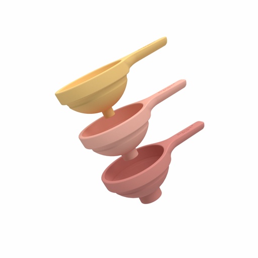 [106263] Silikon Trichter - 3er Set - rot/gelb