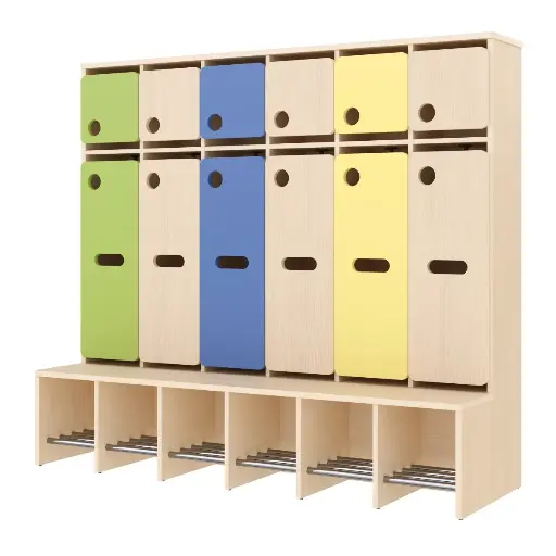 [110196-26] Komplettgarderobe - 6 Plätze, Sitzhöhe: 26 cm