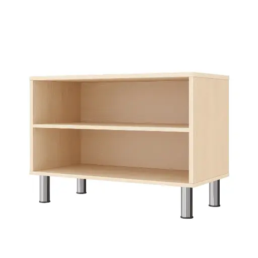[110208-02] Regalschrank 44 cm - 2 Fächer, mit höhenverstellbaren Sockelfüßen