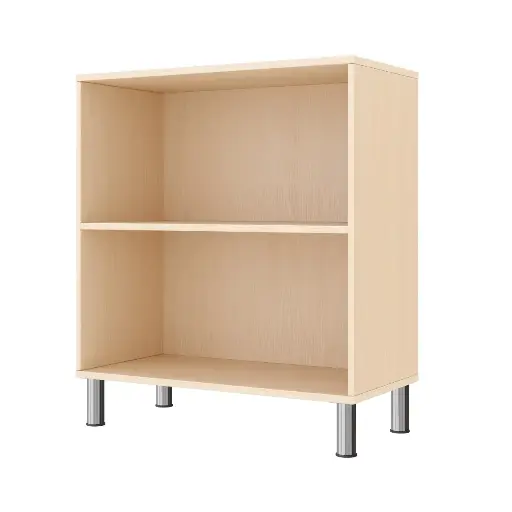 [110212-02] Regalschrank 79 cm - 2 Fächer, mit höhenverstellbaren Sockelfüßen