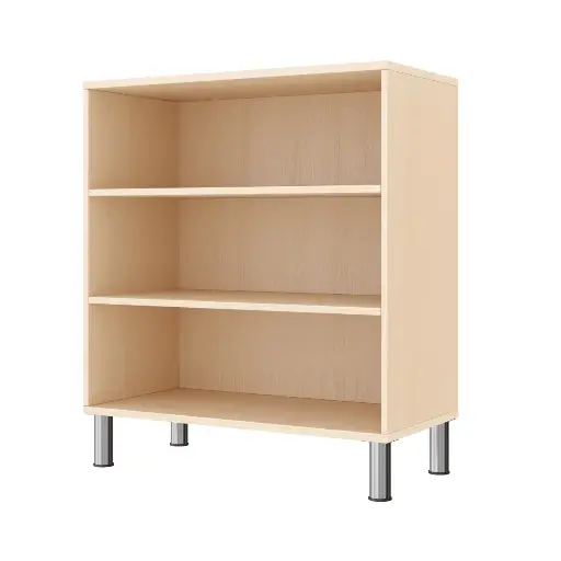 [110213-02] Regalschrank 79 cm - 3 Fächer, mit höhenverstellbaren Sockelfüßen