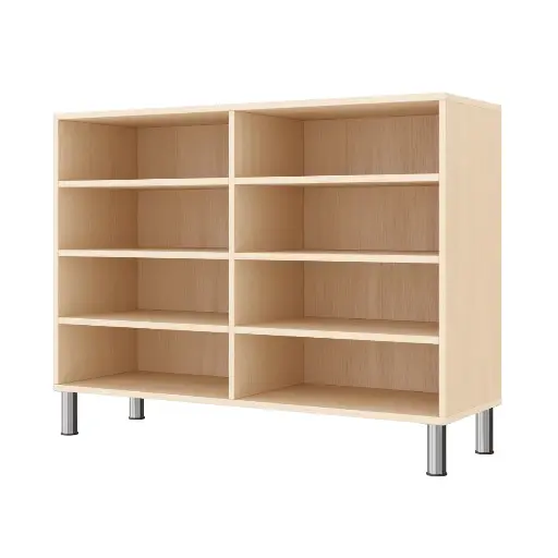 [110211-02] Regalschrank 79 cm - 8 Fächer, mit höhenverstellbaren Sockelfüßen