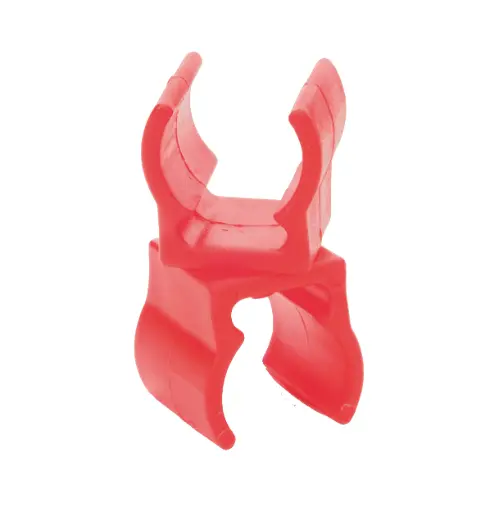 [108410W] Befestigungsclip Stab/Stab, rot/gelb